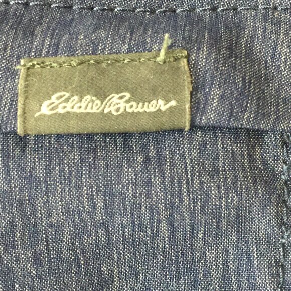 Eddie Bauer Blue Nylon Blend Microfiber Stretch Capri Cargo Pants Utility 4 - Picture 11 of 12